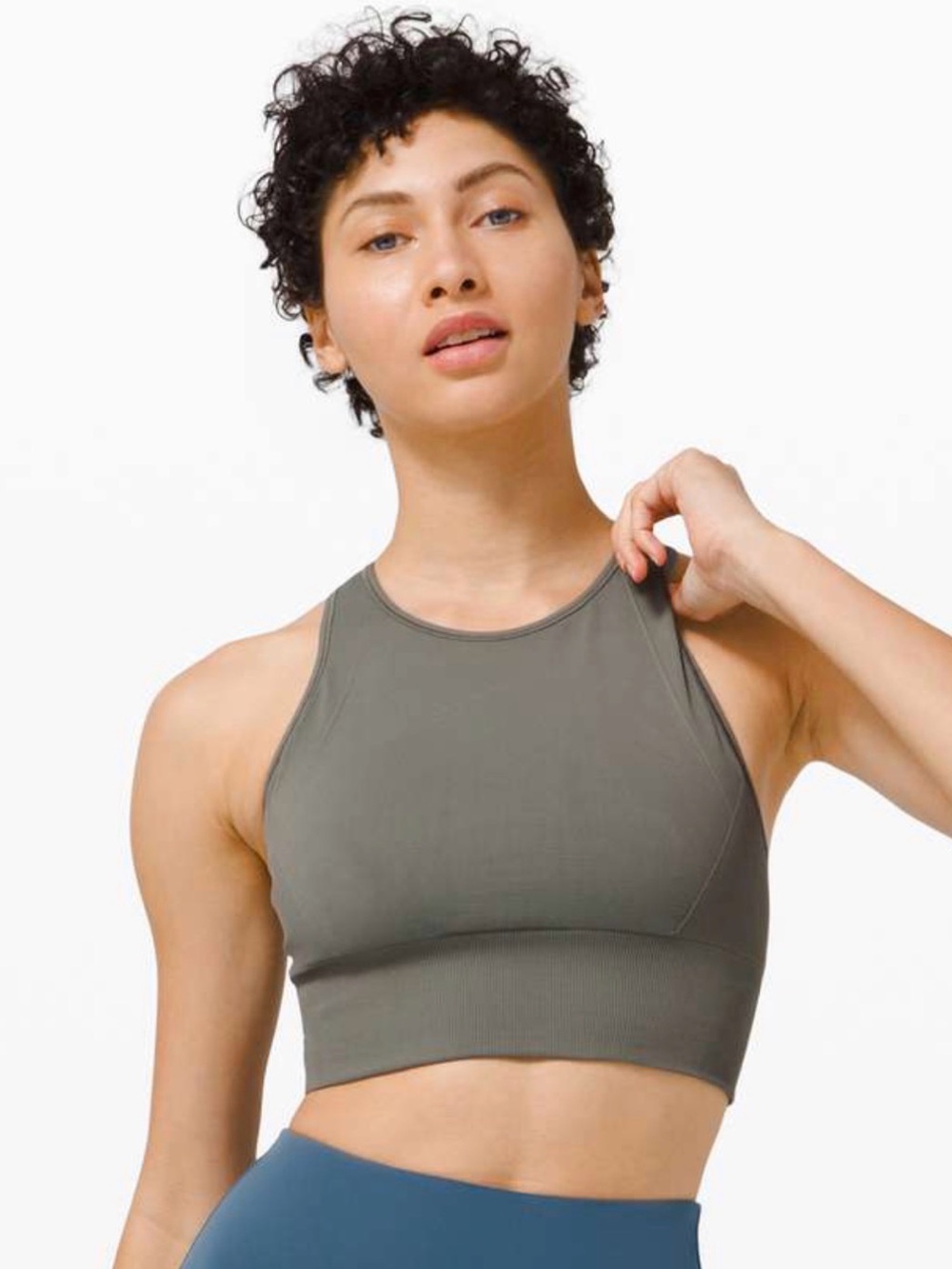 Lululemon Ebb to Train Bra *Medium Support, C/D Cup Grey Sage Size 4 NWT